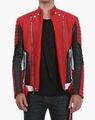Designer Lederjacke Herren Rot Jacke Reines Lammleder Motorrad Maßanfertigung...
