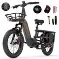 20 Zoll Elektrofahrrad 1000W E-Lastenrad Fatbike E-Bike Herren/Damen LANKELEISI