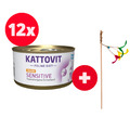 KATTOVIT Feline Diet Sensitive Huhn 12 x 85 g + Katzenangel GRATIS