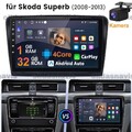 Autoradio Für Skoda Superb II 3T4 2008-13  Android Carplay GPS Navi WIFI DAB+ BT