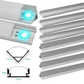 10x1m LED Aluminium Profil Aluprofil Profile Alu Schiene Leiste LED Streifen