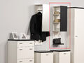Garderobenpaneel weiß Garderobe Wandpaneel  Wandgarderobe - Absetzung schwarz