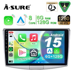Mit DAB 6+128GB Autoradio Android Carplay GPS Navi 8 Core Für VW Passat B6 B7 CC
