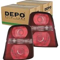 2x DEPO RÜCKLEUCHTEN SATZ KLARGLAS WEIß passend für VW TOURAN LINKS+RECHTS