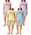 Damen Shorty Schlafanzug Herzen Kurz Baumwolle 4 Farben  M-3XL