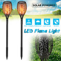 Solarleuchte LED Garten Beleuchtung Solar Fackel Lampe Flammenlicht Solarlampe