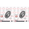2x ZIMMERMANN SPORT BREMSSCHEIBEN 282mm GELOCHT HINTEN passend für AUDI A3 Q3 SE