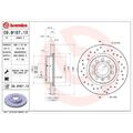 2x Bremsscheibe BREMBO 09.9167.1X passend für AUDI SEAT SKODA VW VW (FAW)