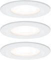 Paulmann EBL Set Nova rd starr LED IP44 3-stepdim 3x6,5W 230V GU10 51mm Weiß mat