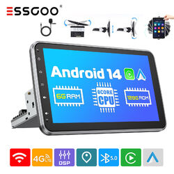 8 Core 6G+128G Carplay Android 14 Autoradio 1 DIN GPS 10.1" Drehbarer Bildschirm
