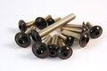Linsenkopf Flansch Edelstahl A2 schwarz M4 M5 M6 ISO 7380-2 Schrauben V2A