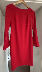 Calvin Klein Damen Kleid Abendkleid Cocktailkleid Größe 6 (S/M) rot