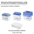 WENKO Feuchtigkeit Killer Raum Luft Entfeuchter 5kg Keller Bad Trockner Granulat