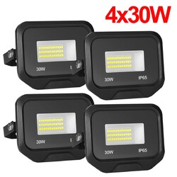 4x30W LED Fluter Strahler Scheinwerfer Baustrahler Lampe Garten Außen Leuchte DE