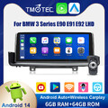 Autoradio Stereo Android 14 6+64GB Wireless Carplay +iDrive Knob für BMW E90 E91