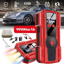 Auto KFZ Starthilfe Jump Starter 12V Ladegerät Booster 99900mAh Power Bank PKW