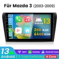 DAB+ Für Mazda 3 2003-2009 BK 9" Android Autoradio GPS Navi WIFI BT Carplay 64GB