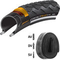 Continental Reifen Contact Plus E50 28x1,25 + Schlauch 32-622 schwarz Reflex