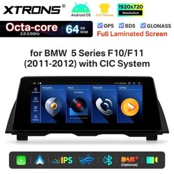 10.25" IPS Android 14 Autoradio 2+64GB GPS Navi CarPlay für BMW 5er F10 F11 CIC+