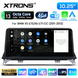 Für BMW X5 E70 X6 E71 CIC Autoradio Android 14 10,25" 32GB GPS Navi DSP HD IPS