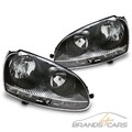 2x TYC HAUPTSCHEINWERFER SCHEINWERFER SCHWARZ H7/H7 RECHTS+LINKS FÜR VW GOLF V