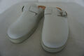 orthopädische HARTJES Herren Sandalen Praxis Schuhe Clogs Gr.43 weiss Leder NEU.