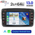Android 13 Autoradio Navi GPS Carplay Für Mercedes Benz CLK W203 W208 W209 W463