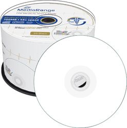 50 MediaRange CD-R 700Mb 80Min 48x Medical Line Inkjet Bedruckbar 50er Spindel