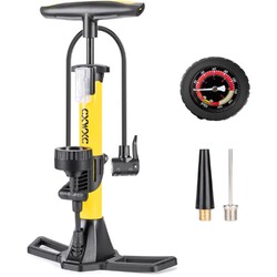 Drei Fahrradpumpen mit Manometer Hochdruck Standpumpe für Rennrad E-Bike MTB