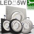 LED Einbau Strahler dimmbar Decken Spot 230V Leuchten 5W GU10 SD SET AL-NOB