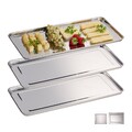 Servierplatte Edelstahlplatte Metalltablett Fleischplatte Anrichteplatte 3er Set