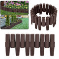 2.8m/5.6m/8.4m Palisade Rasenkante Umrandung Beetumrandung Beeteinfassung Braun