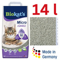 14 l Biokat's Micro Classic Katzenstreu Klumpende Katzenstreu, mit extrafeiner