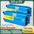 2500W 5000W Spannungswandler Reiner Sinus 24V 12V zu 230V LKW Wechselrichter USB