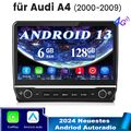 Für Audi A4 RS4 S4 Autoradio 6+128G Android13 GPS Nav AM RDS 1280P HD 8Kern DAB+