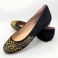 Eleganter LODI Damen-Ballerina Schuhe – Größe 37 – Schwarz mit Strass / Slipper