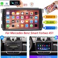 Für Smart Fortwo 451 2005-2010 Android 14 Autoradio Apple Carplay GPS Navi RDS