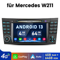 8-Kern DAB+ Android 13 Autoradio GPS DVD CarPlay Mercedes E/CLS Klasse W211 W219