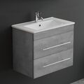 Waschbecken mit Unterschrank Waschbeckenunterschrank Badezimmermöbel Set 60 cm