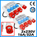 Baustromverteiler Stromverteiler CEE Kraftstrom Strom Verteiler 32A 16A 230V CEE