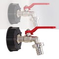 IBC Adapter mit 3/4 Auslaufhahn und Schnellanschluss für 1000L Regenwassertank