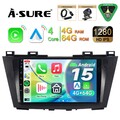 DAB+ Android 15 4G+64G Autoradio Für Mazda 5 2010-2015 Apple Carplay GPS BT WIFI