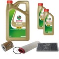 FEBI BILSTEIN Inspektionspaket 7L CASTROL EDGE 5W-30 M für BMW X5 E53 3.0d