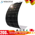 Flexibel Solarpanel 200W Mono Solarmodul für 12V 24V Batterien Wohnwagen Boot RV