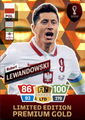 Adrenalyn XL WM 2022 Qatar Card Robert Lewandowski Premium Gold Limited Edition