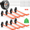 4-8 x Autoreifen Wand Halter Haltebügel Baum Regal Halterung Reifen Felgen Haken