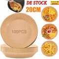 100 Stück Backpapier Pergamentpapier für Airfryer Heißluftfritteuse Rund16/20CM/