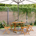 5-tlg. Garten-Essgruppe Grau Poly Rattan und Massivholz