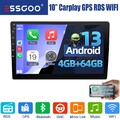 10 Zoll Android13 Apple Carplay 4+64G Autoradio GPS Navigation 2DIN BT Wifi RDS