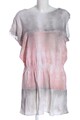 KOOI KNITWEAR Kurzarmkleid Damen Gr. DE 38 pink-hellgrau Casual-Look